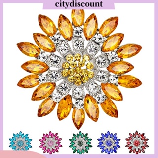 &lt;citydiscount&gt; เข็มกลัดคริสตัล พลอยเทียม รูปดอกไม้ เครื่องประดับแฟชั่น สําหรับผู้หญิง งานแต่งงาน ปาร์ตี้ ของขวัญ