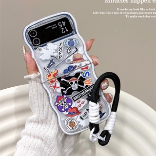 【Fold Wave】เคส TPU นิ่ม กันกระแทก ป้องกันเลนส์ สําหรับ SAMSUNG Z Flip3 Flip4