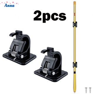 【Anna】2P/Kit ABS Wall Mounted Fishing Rod Storage Clips-Clamps Holder Rack Organizer