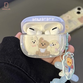 เคสหูฟังบลูทูธไร้สาย ซิลิโคน ลายสุนัข สําหรับ Airpods 3 2 1 Pro 2