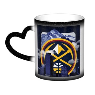 แก้วกาแฟเซรามิค ลาย Denver Nuggets DEN เปลี่ยนสีได้ เหมาะกับของขวัญ สําหรับผู้หญิง