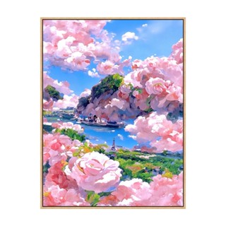 Nong Yang-30*40CM-ระบายสีdiyโดยจำนวน-ภาพวาดสีน้ำมันโดยจำนวน-สีโดยจำนวนbts-จิตรกรรม-ภาพวาดดิจิตอลของดอกไม้-ภาพวาดโดยจำนวน-จำนวนผ้าใบจิตรกรรม