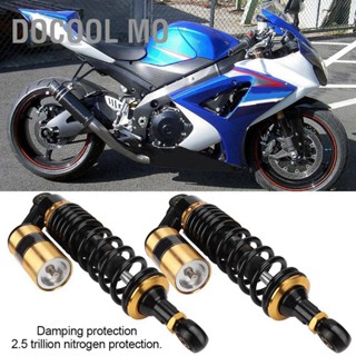 Docool Mo รถจักรยานยนต์สแตนเลสสปริง Damper Shock Struts Suspension Parts สีดำทอง