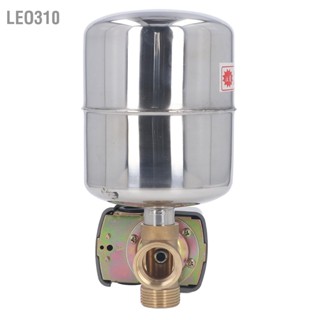 Leo310 ปั๊มน้ำ สวิตซ์ควบคุมแรงดัน ถังสแตนเลส ชุดวาล์วตรวจสอบทองแดง 110V‑230V