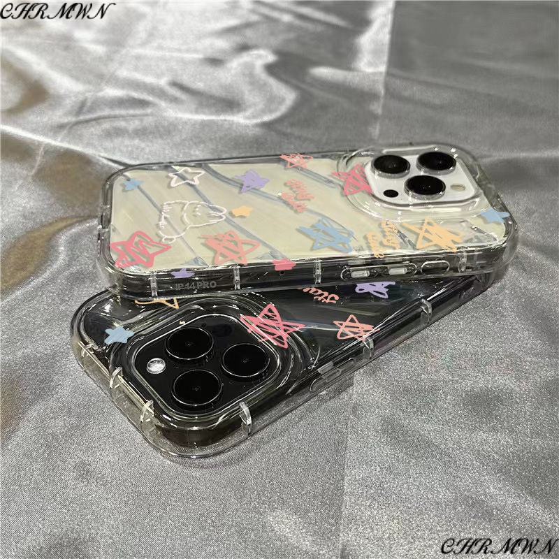 Xr xr1312// 11 เคสโทรศัพท์มือถือแบบนิ่ม ใส ลายกราฟฟิตี้ดาวน่ารัก สําหรับ Iphone 8 sins plus 14promax