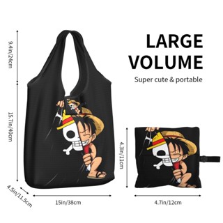 【มีสินค้า】กระเป๋าช้อปปิ้ง One Piece พับได้ เป็นมิตรกับสิ่งแวดล้อม รีไซเคิลได้ พร้อมที่จัดระเบียบ