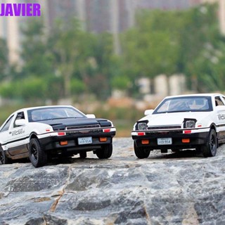 JAVIER Initial D Car 1:28 Cool Pull Back Car Sound Light Vehicles รถเหล็กอัลลอยด์ Diecast
