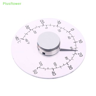 (Plusflower) ใหม่ เครื่องวัดอุณหภูมิอุณหภูมิ แบบใส เครื่องมือวัดอุณหภูมิหน้าต่าง กลางแจ้ง