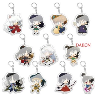 DARON พวงกุญแจอะคริลิค รูปการ์ตูนอนิเมะ Inuyasha Q Version แบบสองด้าน สําหรับรถยนต์