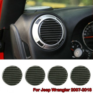 ฝาครอบช่องระบายอากาศ AC คาร์บอนไฟเบอร์ สําหรับ Jeep Wranglers Look 4 ชิ้น