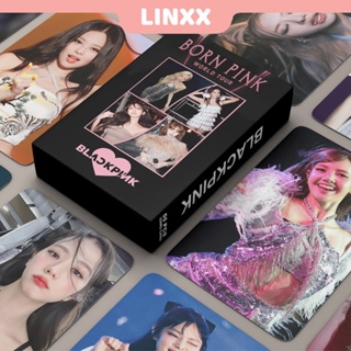 Linxx โปสการ์ด อัลบั้มโลโม่การ์ด ลายศิลปินเกาหลี สีดํา สีชมพู 55 ชิ้น