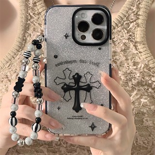 [พร้อมส่ง] เคสโทรศัพท์มือถือ วงกลม สีดํา พร้อมสายคล้องมือ สําหรับ Apple iPhone 15 14 13 12 11 PROMAX XS XR XSMAX SE2020 6 7 8PLUS MINI