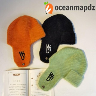 OCEANMAPDZ หมวกบอมเบอร์ ผ้าถัก กันลม พิมพ์ลายตัวอักษร เหมาะกับใส่ขับรถกลางแจ้ง สําหรับผู้หญิง