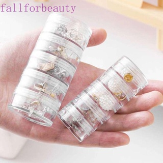 FALLFORBEAUTY กล่องพลาสติกใส อเนกประสงค์ แบบหมุนได้ หลายชั้น สําหรับใส่เครื่องประดับ ตั้งโต๊ะ