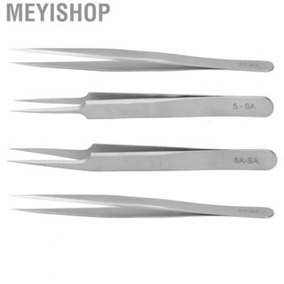 Meyishop Eyelash Extensions Tweezers  High Elasticity Nail Art Saves Effort Ergonomic for Planting Eyelashes