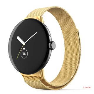 Zzz สายนาฬิกาข้อมือสเตนเลส แม่เหล็ก กันเหงื่อ แบบเปลี่ยน สําหรับ Pixel Watch