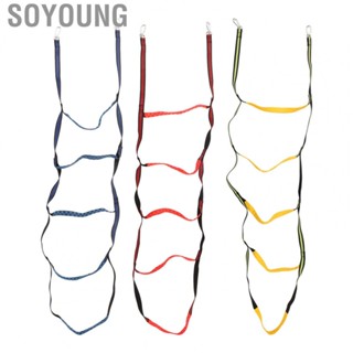 Soyoung Step Fishing Rope Ladder  Lightweight Bright Color Portable Foldable Stable Boarding with Climbing Buckle for Inflatable Boats Motorboat