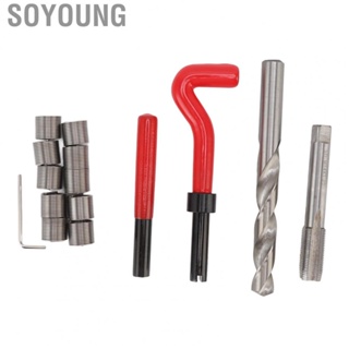 Soyoung Thread  Kit  15pcs Rustproof Universal Easy Operation Drill Tap Insertion Tool for Automotive