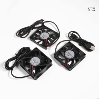 Nex DC 5V USB เชื่อมต่อ PC พัดลมระบายความร้อนฮีทซิงค์ท่อไอเสีย CPU พัดลมระบายความร้อน 70x70 มม.