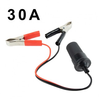 ⚡READYSTOCK⚡Car Battery 30A Black+Red+Copper Crocodile Clip Lighter Socket Plastic+Metal