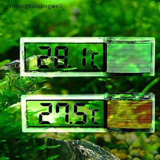 Twth เครื่องวัดอุณหภูมิดิจิทัล LCD 3D สําหรับตู้ปลา 1 ชิ้น QDD