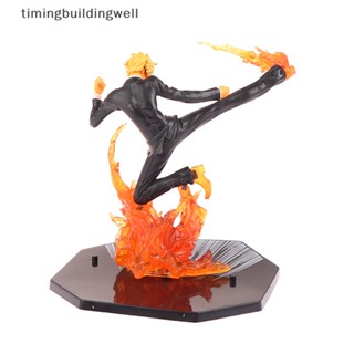 Twth โมเดลฟิกเกอร์ Pvc อนิเมะ One Piece Sanji ขาสีดํา 15 ซม. ของเล่น ของขวัญ QDD