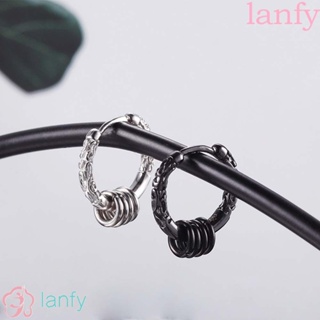 LANFY ต่างหูสตั๊ด ทองแดง ชุบเงิน สไตล์พังก์ อินเทรนด์ สําหรับผู้ชาย