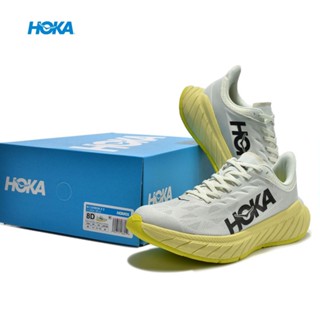 ใหม่ HOKA ONE CARBON X2 รองเท้าผ้าใบ ลําลอง ดูดซับแรงกระแทก เหมาะกับการวิ่ง สีเทา สีเหลือง 2023 GTHN