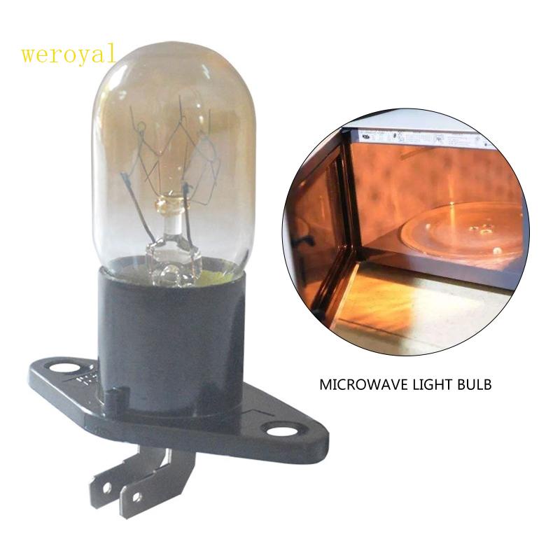 Weroyal หลอดไฟ LED 250V 2A ขนาดเล็ก พร้อมฐานรอง สําหรับเตาอบ ตู้เย็น