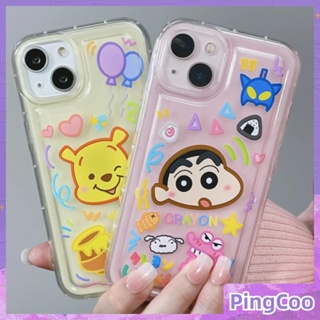 สำหรับ iPhone 11 เคสไอโฟนใส TPU กรอบรูปถุงลมนิรภัยกันกระแทกป้องกันกล้องตัวการ์ตูนน่ารักน่ารักเข้ากันได้กับ iPhone 14 13 Pro max 12 Pro Max 11 xr xs 7 8