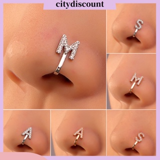 &lt;citydiscount&gt; แหวนจมูก รูปตัว U ชุบไฟฟ้า เรียบง่าย สําหรับผู้หญิง ปาร์ตี้