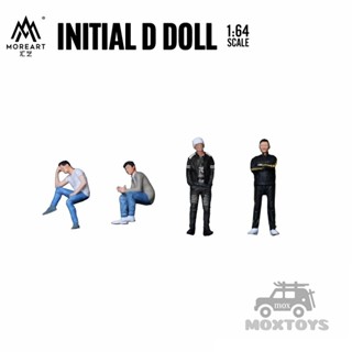 Moreart ชุดโมเดลตุ๊กตา 1:64 Initial D เวอร์ชั่น 4 คน