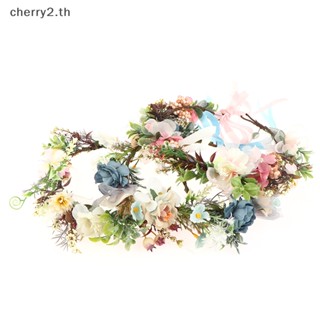 [cherry2] มงกุฎดอกไม้ ประดับผม สําหรับผู้หญิง [TH]