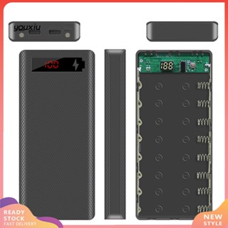 Youxiu เคสพาวเวอร์แบงก์ Micro USB Type-C 18650 หน้าจอ LCD DIY ขนาดพกพา