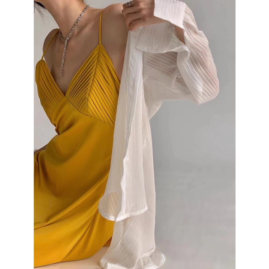 Dahong  เสื้อคลุมชีฟองยาว แขนยาว  เสื้อคลุมกันแดด W229 ราคา ถูกที่สุด ดีลบีเคเค แกลเลอรีภาพที่ 6