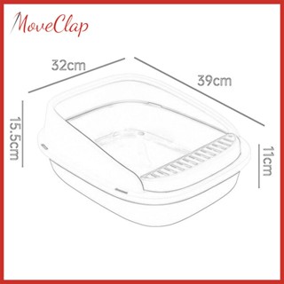 [Lzdxwcke3] กระบะทรายแมว ทําความสะอาดง่าย พร้อมกล่องใส่ทราย ด้านข้างสูง สําหรับแมวในร่ม