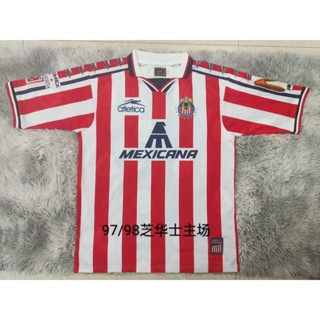 เสื้อกีฬาแขนสั้น ลายทีมชาติฟุตบอล Chivas Regal 1997-98 ชุดเหย้า สไตล์เรโทร แห้งเร็ว สําหรับผู้ชาย S-XXL