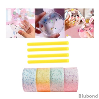 [Biubond] เทปกาวใส ไร้รอยต่อ แต่งกลิตเตอร์ DIY ของเล่นประสาทสัมผัส สําหรับติดผนัง 4 ชิ้น