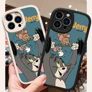เคสโทรศัพท์มือถือ ซิลิโคน กันกระแทก ลายแมวทอมตลก สําหรับ Oppo A5s A15 A16e A16k A9 A11x A54 A55 A77 A73 A92s A93 A95 F9 F11 F12 F17PRO