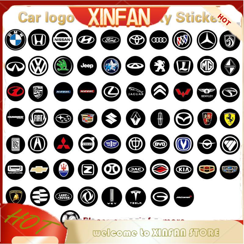 Xinfan สติกเกอร์โลโก้คริสตัล 14 มม. พับได้ สําหรับติดกุญแจรีโมตรถยนต์ Ford KD VVDI MITSUBISHI 3 ชิ้น