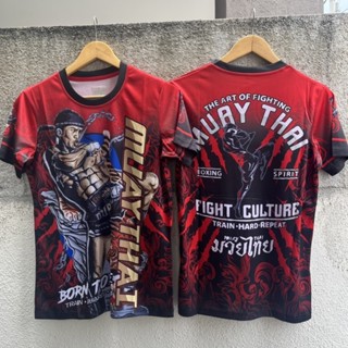 【พร้อมส่ง】เสื้อเจอร์ซีย์ พิมพ์ลาย MUAY THAI ขนาด 100 ซม. 3XL สําหรับเด็ก และผู้ใหญ่