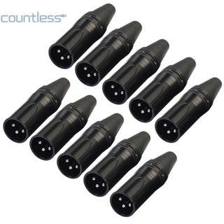 10 ชิ้น XLR 3Pin ตัวผู้ DIY สายสัญญาณเสียง ไมค์ เชื่อมต่อ ปลั๊กบัดกรี ไมค์ อะแดปเตอร์ [countless.th]