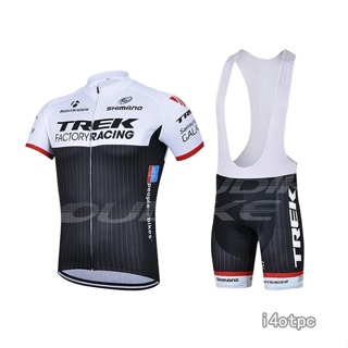 [พร้อมส่ง] Trek Team เสื้อกีฬาแขนสั้น และกางเกงขาสั้น สําหรับปั่นจักรยานเสือภูเขา i4otpc