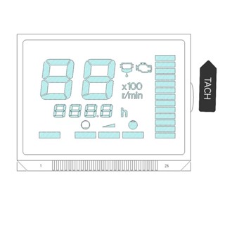 [Tachiuwa21] อะไหล่หน้าจอ LCD 6Y58350TD000 ทนทาน สําหรับเครื่องยนต์ Tachometer Gauge f250 40HP-300HP