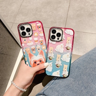 Casetify เคสโทรศัพท์มือถืออะคริลิค ลายสุนัข แมว กาแฟ มาร์ชเมลโล่ แฟชั่น สําหรับ iPhone 14 12 13 Pro Max