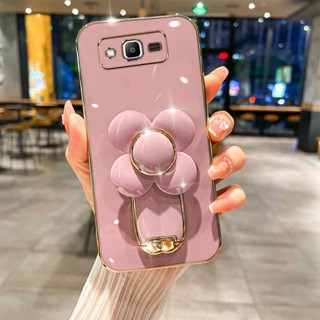 เคสโทรศัพท์มือถือแบบนิ่ม กันกระแทก บางมาก พร้อมที่ตั้งวาง 3D สําหรับ Samsung J2 Prime G532 J2 ACE G530 J7 Prime