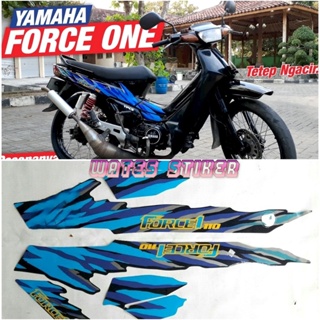 สติกเกอร์รูปลอก ลาย yamaha force one 1 110 1993 สีดํา สีฟ้า สําหรับติดตกแต่งรถจักรยานยนต์