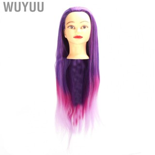 Wuyuu Mannequin Hair Head Compact Gradient Color Easy To Comb Even Distribution Exercise Practical for Braiding