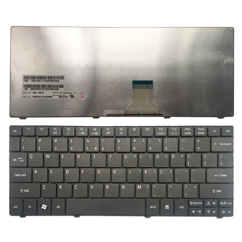ใหม่ Aspire One 751 ZA3 752 753 722 721 1410 ZA3 ZA5 ZA8 MS2298 MS2297 MS2296 สีดํา US แป้นพิมพ์แล็ป