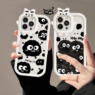 เคสโทรศัพท์มือถือแบบนิ่ม TPU ใส ลายการ์ตูนมอนสเตอร์ผี 3D ผูกโบว์ สําหรับ Vivo V2026 V2042 V2038 V2043 V2027 V2032 V2028 V2029 V2109 V2134 V2126